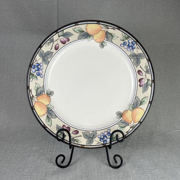 Mikasa Intaglio GARDEN HARVEST CAC29 Round Platter Cake Plate 12.75” EXCELLENT - Picture 1 of 4